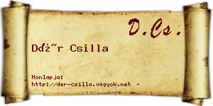 Dér Csilla névjegykártya