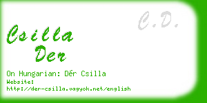 csilla der business card